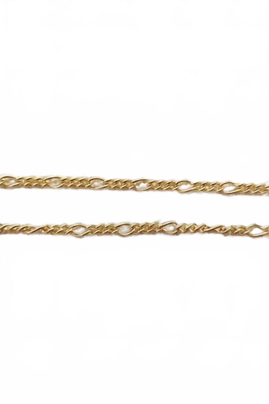 NEW GOLDFI women's rounded figaro chain bracelet in gold